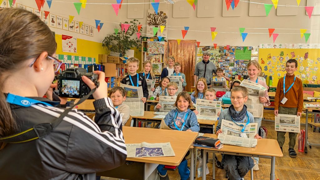 Medienklasse der Volksstimme begeistert Viertklässler*innen unserer Stiftungsgrundschule Magdeburg