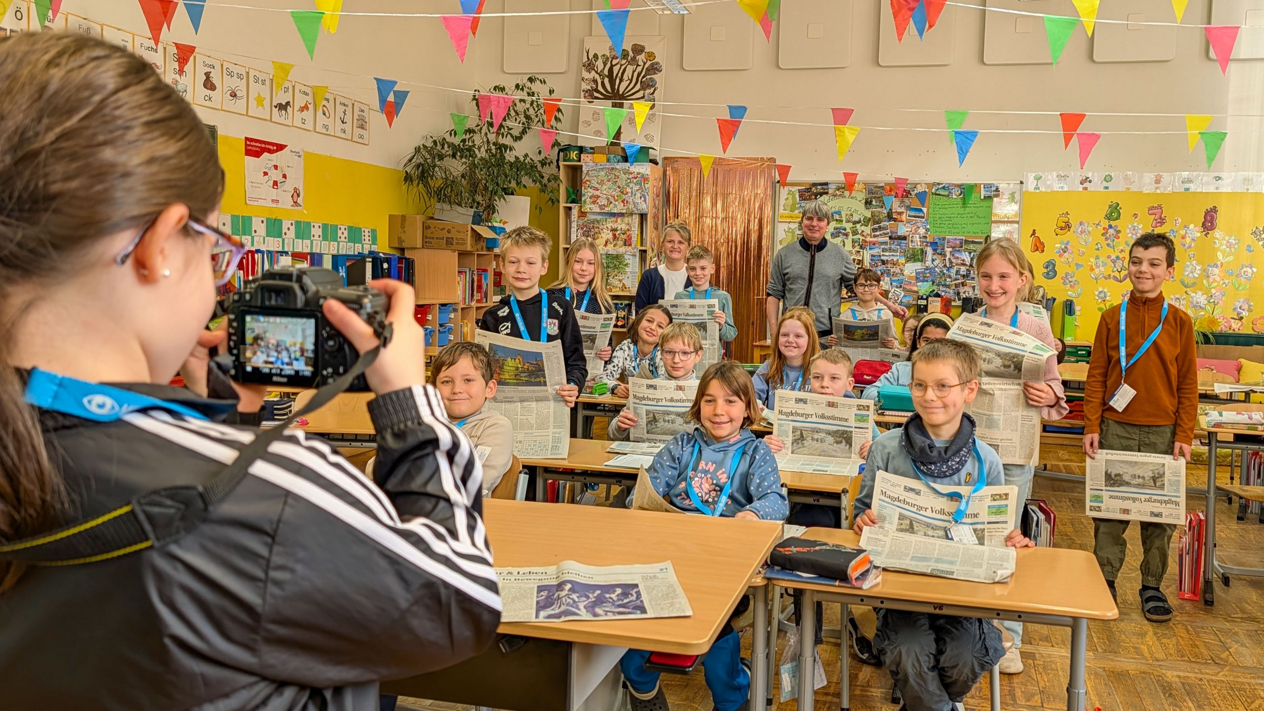 Medienklasse der Volksstimme begeistert Viertklässler*innen unserer Stiftungsgrundschule Magdeburg